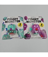 NEW Lot of 2 FIDGET MONSTERS Toys Twist Cranks Clicks Reduces Stress Fid... - $15.83