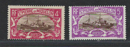 St. Pierre &amp; Miquelon 1932-33 Very Fine Mlh Stamps Set Scott # 138-139 - £0.98 GBP