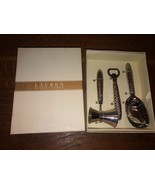 New Ralph Lauren Equestrian Braid 3 Piece Bar Set 18/8 Stainless NIB - $204.26 CAD