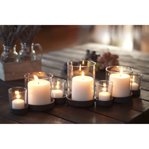 Rustic Iron and Glass Multiple Candle Holder - £54.16 GBP