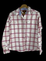 Aura Wrangler Pearl Snap Shirt Medium Womens Western Wear Rodeo White Plaid - £22.27 GBP