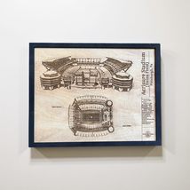 Pittsburgh, PA Football Stadium Blueprint Wall Art, Black Frame, Laser E... - $29.39
