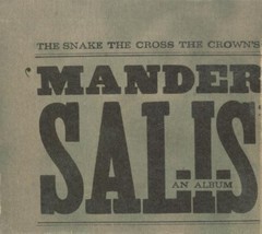  The Snake The Cross The Crown By Mander Salis Cd - £9.58 GBP