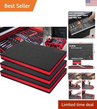 Tool Box Foam 3Pack 18x12x2 inch, Foam Inserts for Cases, Polyethylene T... - $59.76