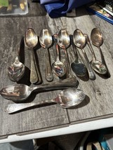 Vintage Victor S Co Al & Overlay Silverplate 27 Soup Spoons 7 1/8" "C of PA" - $49.49