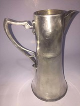 vintage metal brass silver color plated handled pitcher milk water pot homedecor - £19.13 GBP