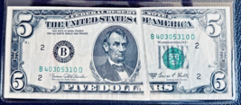 1969C Banuelos Shultz $5 Dollar / US Currency FRN Gutter Fold ERROR - Rare FIDO - £367.66 GBP