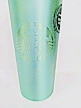 Starbucks Mint Green Stainless Tumbler 12 Oz. Lid 100% Recycled 2020 Sir... - $14.99