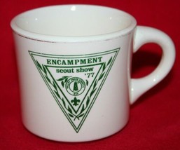 Vintage BOY SCOUTS OF AMERICA 1977 Encampment Scout Show COFFEE MUG CUP BSA - $17.81