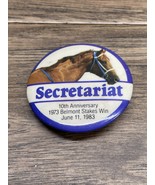 Vtg 1983 Secretariat 10th Anniversary Belmont Stakes Win Button Pinback ... - $225.80 MXN