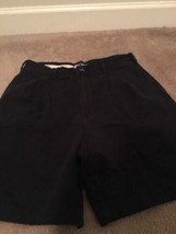  Chaps Ralph Lauren Pleated Front Shorts Pockets Size 32 Blue - $32.98