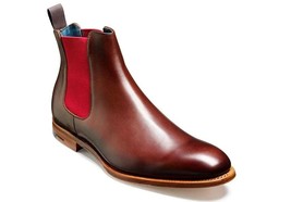 Men&#39;s Maroon Red Chelsea Jumper Slip On Leather Natural Color Sole Boots US 7-16 - £125.30 GBP