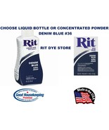 DENIM BLUE #36 RIT Fabric DYE choose Liquid Bottle or Powder Concentrate... - $25.54 CAD+