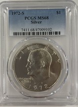 1972-S- Eisenhower Silver Dollar- PCGS- MS68 - £108.18 GBP