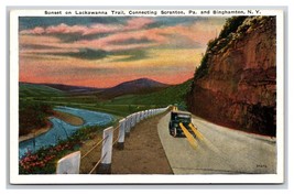 Sunset On Lackawanna Trail Scranton PA to Binghamton NY UNP WB Postcard Q26 - $2.92