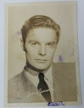 Louis Jourdan Vintage Damaged Signed Sepia Photo  - $15.15