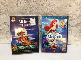 3 DVD&#39;s Disney&#39;s The Little Mermaid &amp; All Dogs Go To Heaven - £3.45 GBP