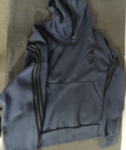 EUC ADIDAS PELOTON COTTON/POLY BLEND COMFY COLD WEATHER BLUE HOODIE SIZE... - $22.14
