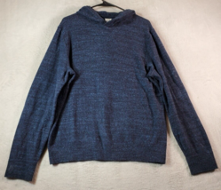 Gap Hoodie Women Size Medium Blue Knit Cotton Long Raglan Sleeve Casual Pullover - £10.08 GBP