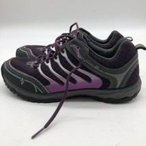 Eddie Bauer Women&#39;s Sneakers Gray Purple Lace Up Hiking  Running Size 7 Shoes - £19.43 GBP