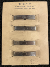Complete Original Card of (4) F-P Lingerie Clasps - Patented Feb 23 1915 - £37.25 GBP