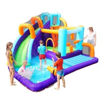 Inflatable Water Slide, Kids Bouncer Slide, Water Bouncy House For Wet And Dry W - £401.05 GBP