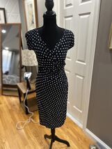 Peserico Black and White Polka Dot Midi Dress - $99.00