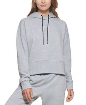 DKNY Womens Tiger Print Logo Hoodie Size Large Color Pearl Grey Heather - £54.11 GBP