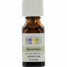NEW Aura Cacia Essential Aromatherapy Oil Spearmint .5 oz 15 ml - $9.40