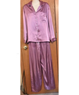 Vintage Jones New York ladies Mauve 2 piece long sleeve &amp; pant pajama se... - $34.99