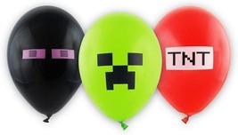 Minecraft 12 Balloon Pack | TNT | Creeper | Party | Boys | Girls | Birthday - £6.93 GBP