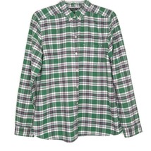 Eddie Bauer Womens Shirt Size TL Long Sleeve Button Up Collared Green Plaid - £10.77 GBP