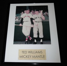 Ted Williams &amp; Mickey Mantle Framed 11x14 Photo Display Red Sox Yankees - £27.53 GBP