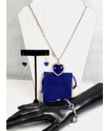 Titanic Jewelry Set - Heart of the Ocean Necklace, Bracelet, Earrings Se... - $53.42 CAD