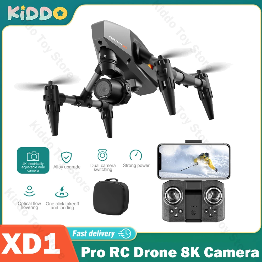 2023 New XD1 Pro Mini RC Drone 8K 6K 4K HD Camera Alloy Optical Flow  - £49.09 GBP+