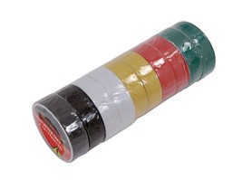 INSULATION TAPE 10 PIECES ELECTRICAL 19MM BLACK WHITE YELLOW GREEN RED CA25 - $209.51 MXN