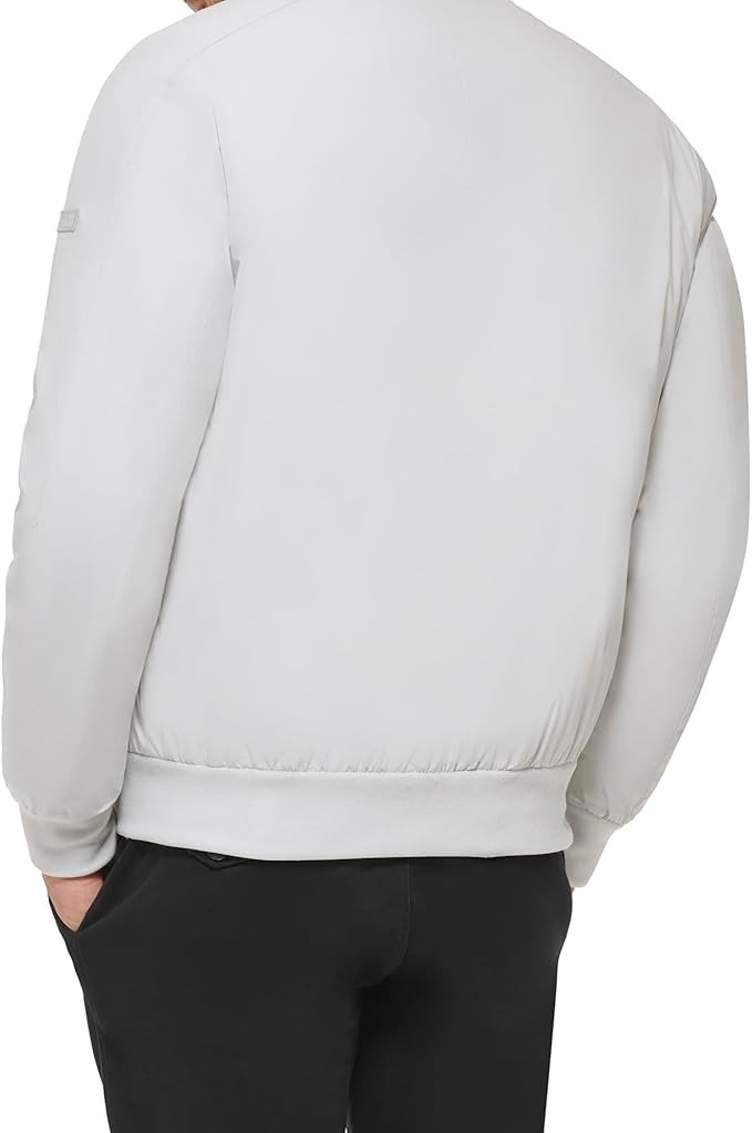 DKNY Men's Lightweight Stretch Bomber Jacket in Ice Gray-Large Item image 5