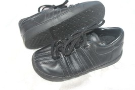 K-Swiss Classic 20144 Black Leather Infant Toddler Shoes Size 7 kayswiss - £9.49 GBP