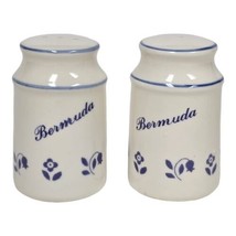 Vtg Ceramic Bermuda Island Salt &amp; Pepper Shakers Souvenir Travel Memorabilia - £8.83 GBP