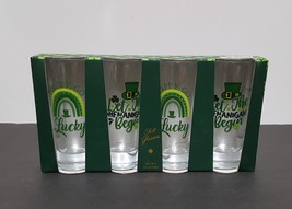 NEW Set of 4 St. Patrick's Day Glass Shot Glasses - £13.58 GBP