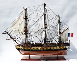 La Fayette Hermione Handcrafted Wooden Ship Model - $550.00