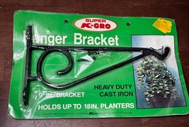 Vtg Nos Super K-Gro Plant Hanger Bracket Heavy Duty Cast Iron Holds 18in Planter - £9.59 GBP
