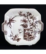 H Alcock Brown Kenilworth Square Cake Tray, Antique Transferware England... - £19.65 GBP