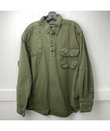 Guide Series 1/4 Button Fishing Shirt Sz Large Mens Vented Green Long Sl... - £10.06 GBP