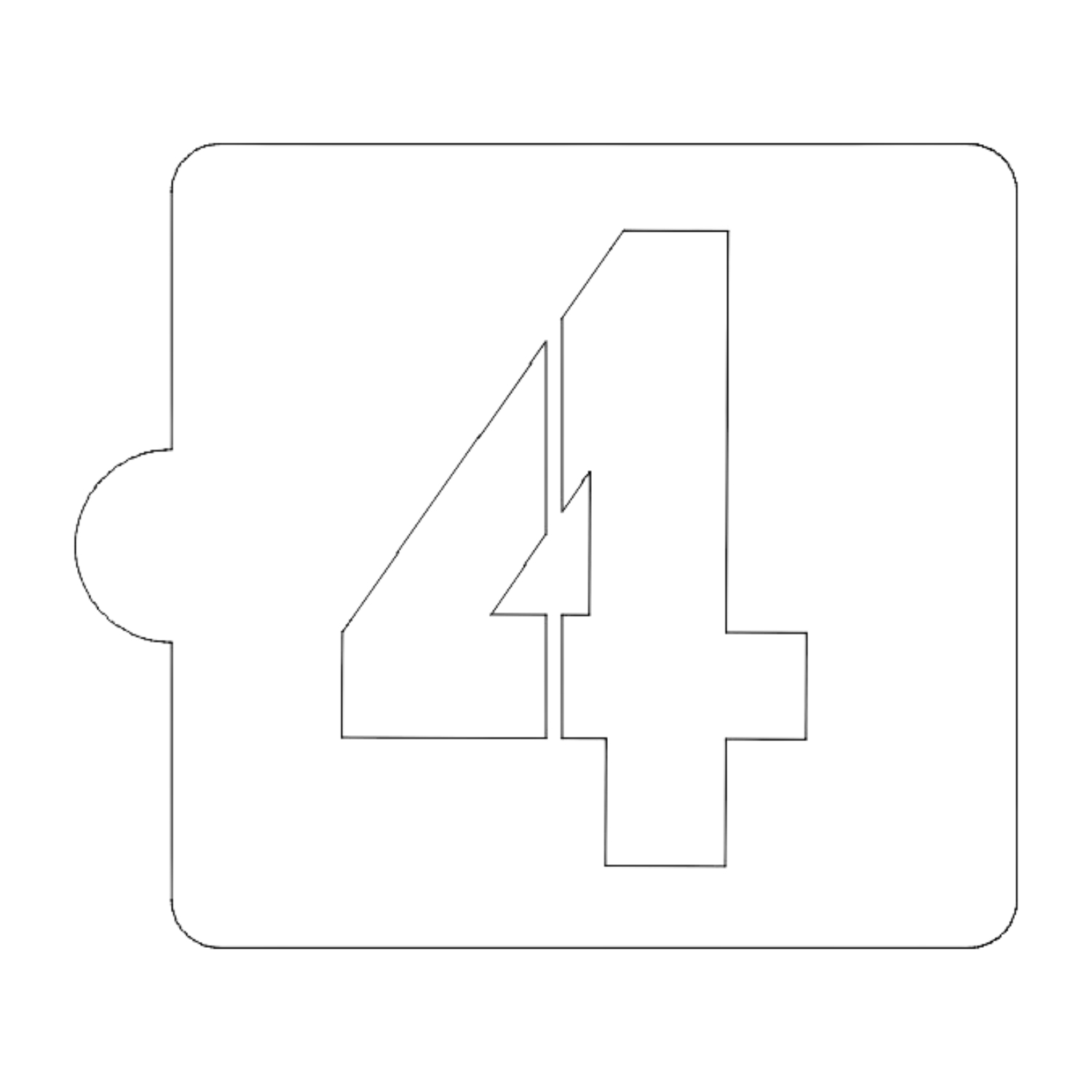4 Number Counting Stencil for Cookies or Cakes USA Made LS108-4 - $3.99
