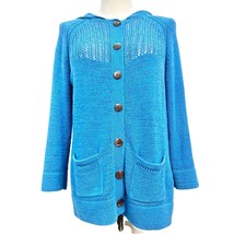 Chico&#39;s Sweater Women&#39;s Size 1 Blue Long Sleeve Cardigan - £22.57 GBP