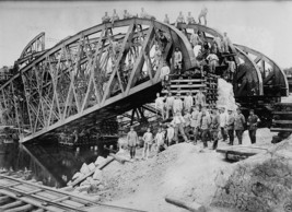 German soldiers rebuild bridge Lemberg Lviv 1914 World War I 8x10 Photo - £6.88 GBP