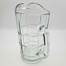 Vintage Anchor Hocking Pitcher Glass Squares Tartan Beverage Mid Century Modern - £19.22 GBP