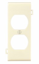 Leviton 1-Gang Duplex Outlet Center Panel Sectional Wallplate, Ivory, Qty 5 - £6.95 GBP