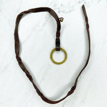 Brown Leather Toggle Necklace - $6.92